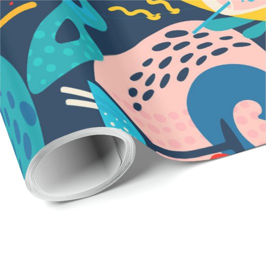 Kleurig carnavalpatroon cadeaupapier (Rol Hoek)