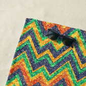 Kleurig chevron-patroon neusvormig textuur strandlaken (In situ)