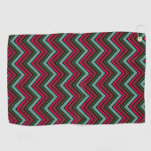 Kleurig chevron zigzag patroon golfhanddoek (Horizontaal)