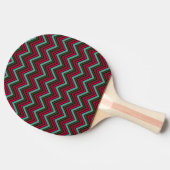 Kleurig chevron zigzag patroon tafeltennisbatje (Zijkant)
