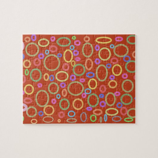 kleurig cirkelpatroon legpuzzel (Horizontaal)