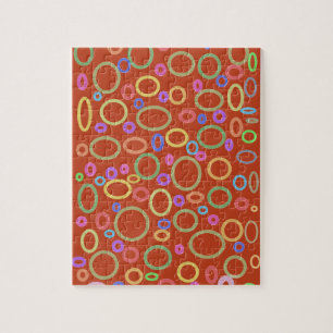 kleurig cirkelpatroon legpuzzel