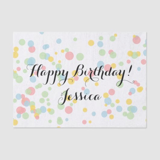 Kleurig confetti-tissuepapier voor cadeauverpakkin tissuepapier (Voorkant)