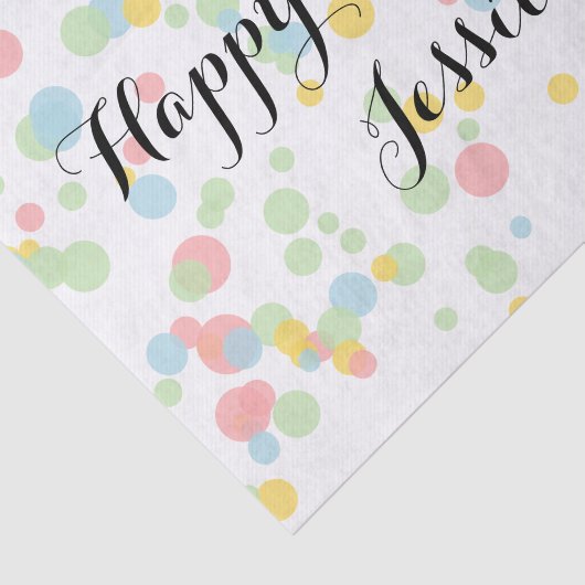 Kleurig confetti-tissuepapier voor cadeauverpakkin tissuepapier (Detail)