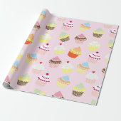 Kleurig Cupcakes — omslagpapier Cadeaupapier (Uitgerold)