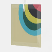 Kleurig curvepatroon glas ornament (Voorkant links)