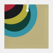 Kleurig curvepatroon glas ornament (Achterkant)