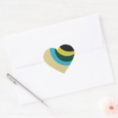Kleurig curvepatroon hart sticker (Envelop)