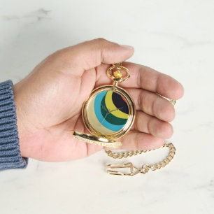 Kleurig curvepatroon horloge