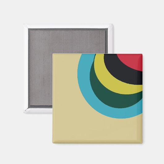 Kleurig curvepatroon magneet (Voorkant / Achterkant)