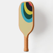 Kleurig curvepatroon pickleball paddle (Links)