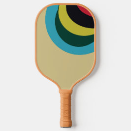 Kleurig curvepatroon pickleball paddle