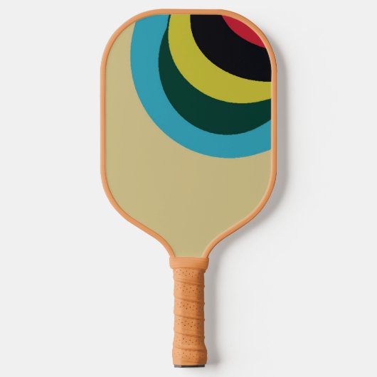 Kleurig curvepatroon pickleball paddle (Voorkant)