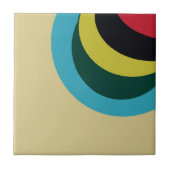 Kleurig curvepatroon tegeltje (Voorkant)