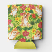kleurig Cute Corgi Puppy Dog Pattern in Yellow Blikjeskoeler (Achterkant)