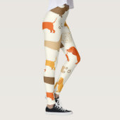 Kleurig dachshundhondenpatroon leggings (Rechts)