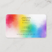 Kleurig design elegante Sjabloon Modern Trendy Visitekaartje (Achterkant)