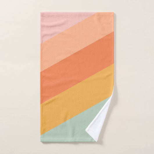 Kleurig diagonaal-bandrugleuning Snoep Bad Handdoek (Handdoek)