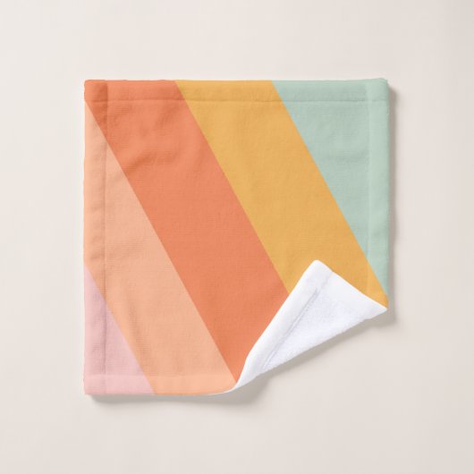 Kleurig diagonaal-bandrugleuning Snoep Bad Handdoek (Wasdoekje)