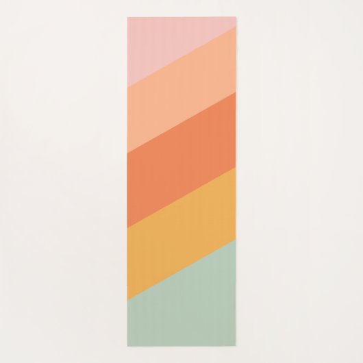 Kleurig diagonaal-bandrugleuning Snoep Yogamat (Achterkant)