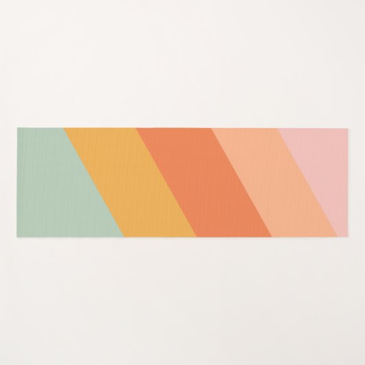 Kleurig diagonaal-bandrugleuning Snoep Yogamat (Voorkant (horizontaal))