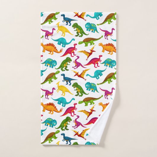Kleurig Dinosauriwitontwerp Bad Handdoek (Handdoek)
