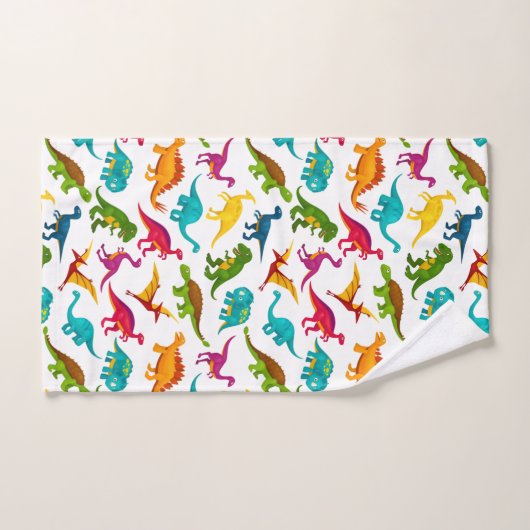 Kleurig Dinosauriwitontwerp Bad Handdoek (Handdoek)