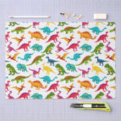 Kleurig Dinosauriwitontwerp Tissuepapier (Craft)