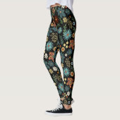 kleurig Ditsy Floral Black design Leggings (Links)