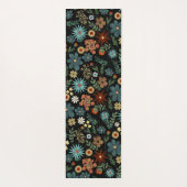  kleurig Ditsy Floral Black design Yogamat (Achterkant)