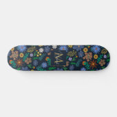 kleurig Ditsy Floral Blue Design Persoonlijk Skateboard (Horizontaal)
