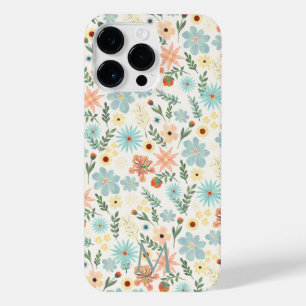  kleurig Ditsy Floral White Design iPhone 14 Pro Max Hoesje