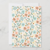  kleurig Ditsy Floral White Design Kaart (Achterkant)