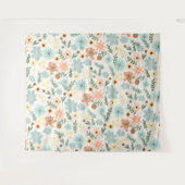  kleurig Ditsy Floral White Design Wandkleed (Voorkant (horizontaal))