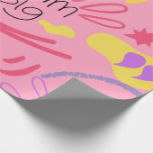 Kleurig Doodle Patroon met Inspiration Quote Cadeaupapier (Hoek)