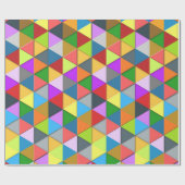 Kleurig driehoeksgalerijgeometrisch patroon cadeaupapier (Vlak)