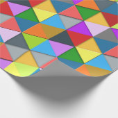 Kleurig driehoeksgalerijgeometrisch patroon cadeaupapier (Hoek)