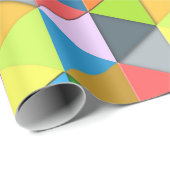 Kleurig driehoeksgalerijgeometrisch patroon cadeaupapier (Rol Hoek)