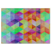 Kleurig driehoekspatroon snijplank (Voorkant)