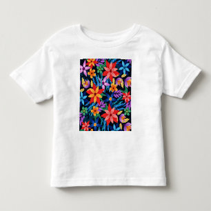 Kleurig exotisch Floral Patroon Kinder Shirts