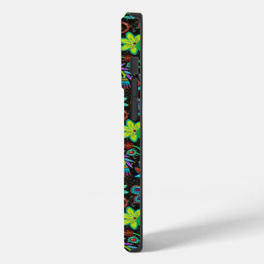 Kleurig exotische bloemen patroon, glazen kralen Case-Mate iPhone case (Achterkant / Links)