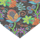 Kleurig exotische bloemen patroon, glazen kralen medium tafelloper (Hoek)