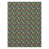 Kleurig exotische bloemen patroon, glazen kralen tafelkleed (Voorkant)