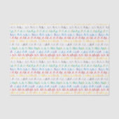 Kleurig fietspatroon op wit tissuepapier (Voorkant)