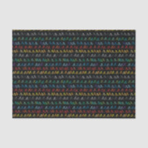 Kleurig fietspatroon op zwart