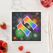 Kleurig Fireworks + Rainboogpatroon "11" Event # Servet (Insitu)