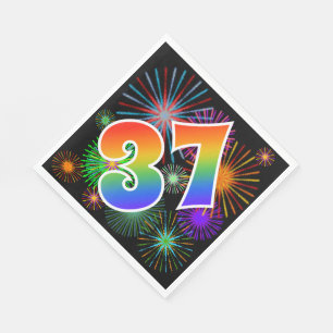 Kleurig Fireworks + Rainboogpatroon "37" Event # Servet