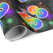 Kleurig Fireworks + Rainboogpatroon "58" Event # Cadeaupapier (Rol Hoek)