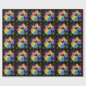 Kleurig Fireworks + Rainboogpatroon "67" Event # Cadeaupapier (Vlak)