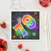 Kleurig Fireworks + Rainboogpatroon "79" Event # Servet (Insitu)